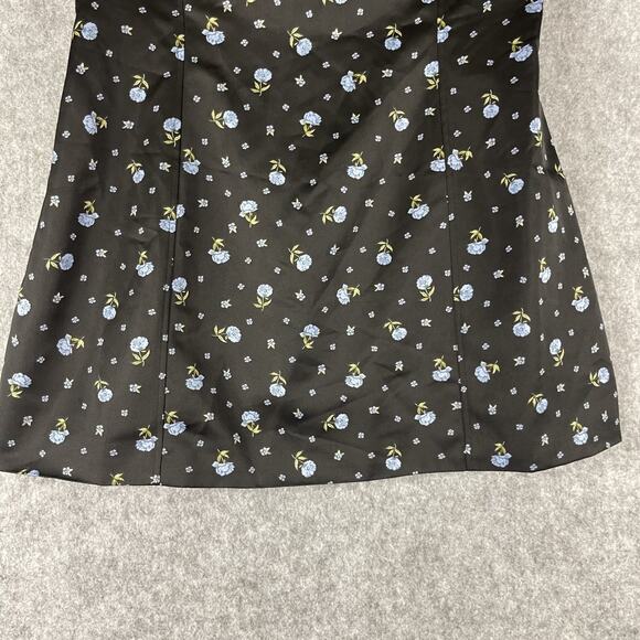 Revolve WeWoreWhat Strapless Peplum Ditsy Floral Mini Dress Women 16 Matte Satin - Picture 4 of 16